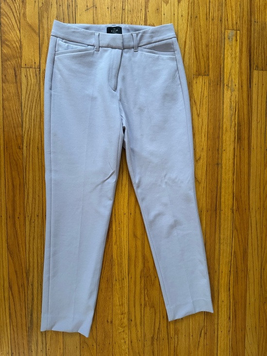 White House Black Market Pants - White House Black Market Light Gray Cropped Ponte Pants